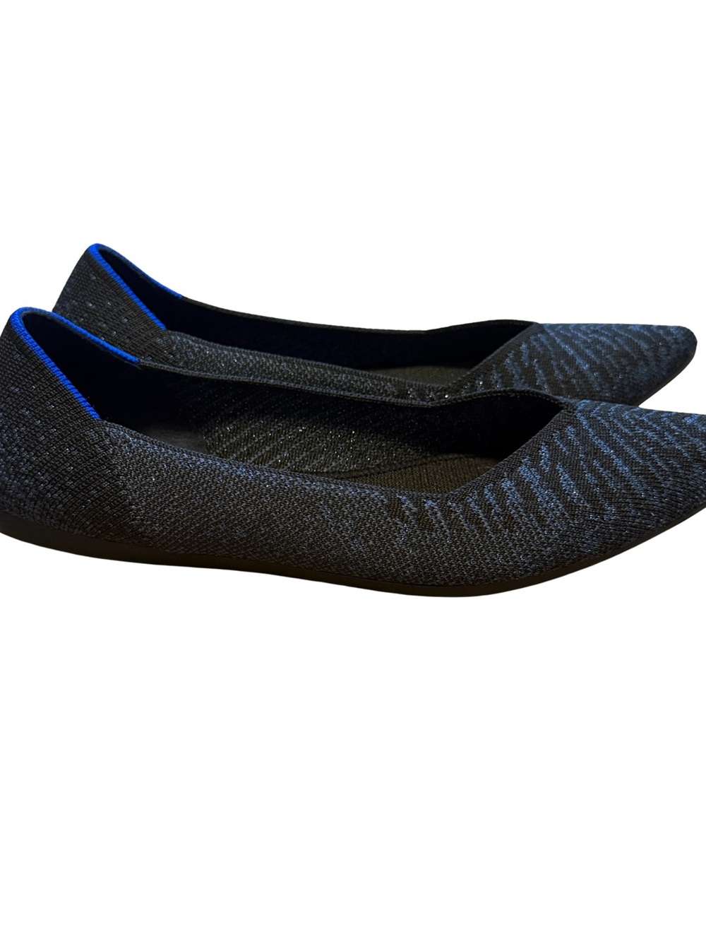 Rothy's Navy & Black Pointed Knit Flats Women’s 7.5 - Picture 4 of 10